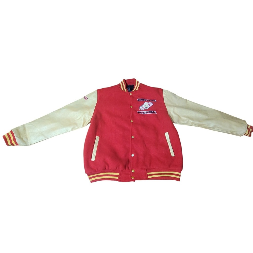 Cross Creek High School Embroidered Varsity Jacket Size Medium Multicolor